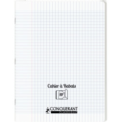 Piqûre 48 pages avec 2 rabats, format 24x32 cm, seyès 90g, couverture