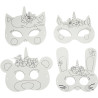 Lot de 8 masques carton licorne et super héros
