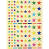 Pochette 624 gommettes métallisées étoiles couleurs assorties