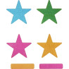 Pochette 624 gommettes métallisées étoiles couleurs assorties