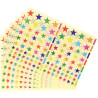 Pochette 624 gommettes métallisées étoiles couleurs assorties