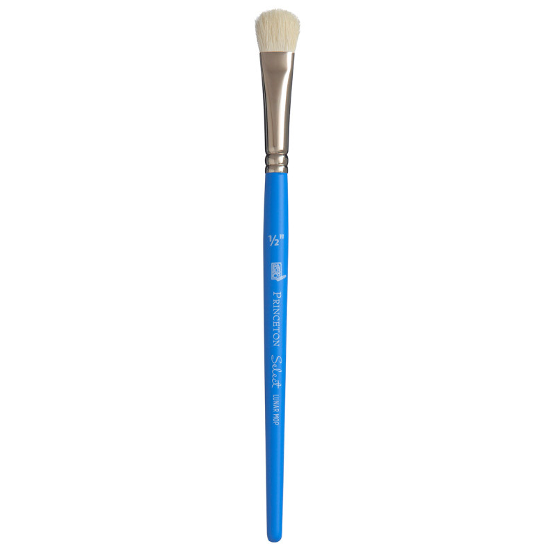 Pinceau Select 3750 poils de chèvre amande lunar manche court 1/2 de p
