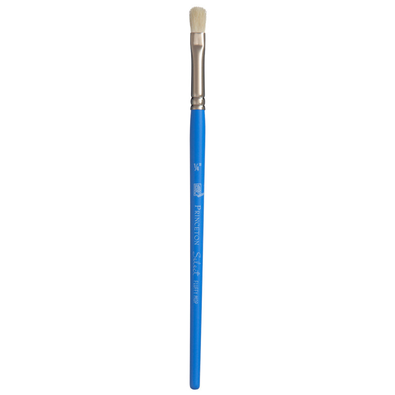 Pinceau Select 3750 poils de chèvre usée bombée aman manche court 1/4
