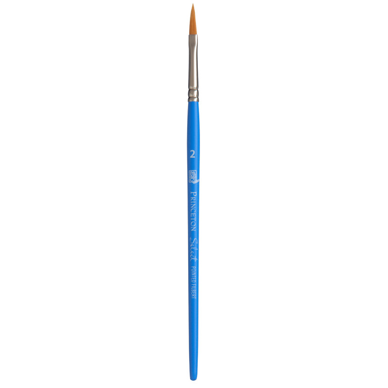 Pinceau Select 3750 synthétique langue de chat pointu manche court - N
