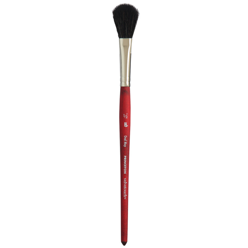 Pinceau Velvetouch 3950 amande manche court - 1/2 IN