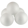 Lot de 5 boules en styropor, diamètre 10 cm