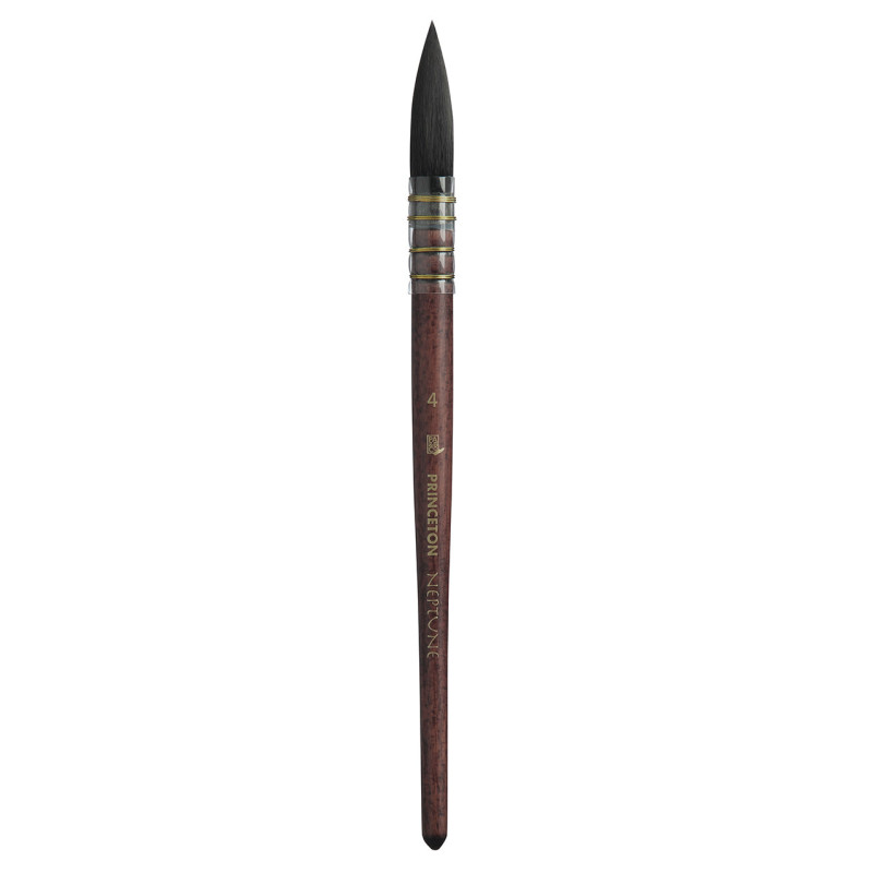 Pinceau Neptune Lavis rond montée sur plume manche court 4750 - N°6