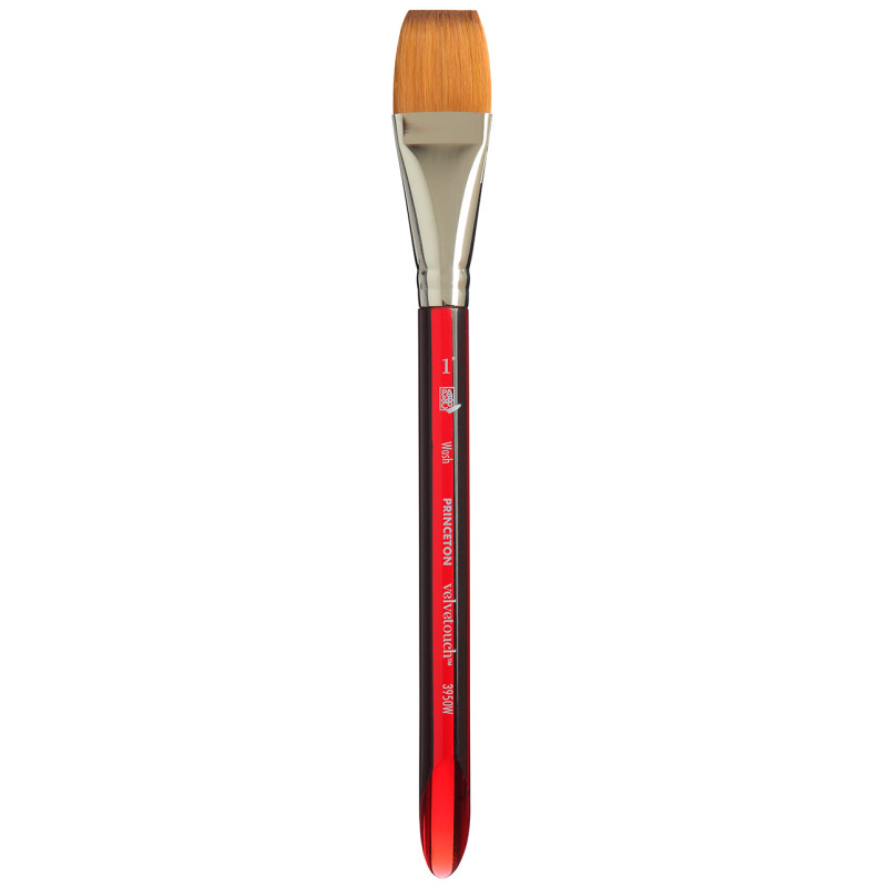 Pinceau Velvetouch 3950 lavis plat manche court - 1/2 IN