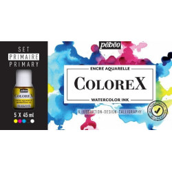 Encre Colorex 45 ml - Set de 5 couleurs primaires