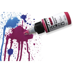 Encre acrylique GOLDEN High Flow 30ml - Rouge de Quinacridone Transpar