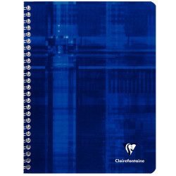 Reliure intégrale 100 pages CLAIREFONTAINE, format 17x22 cm, quadrillé