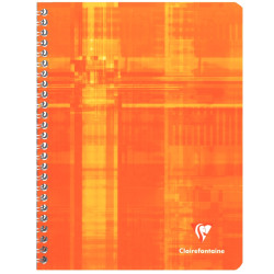 Reliure intégrale 100 pages CLAIREFONTAINE, format 17x22 cm, quadrillé