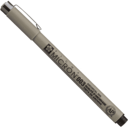 Feutre Pigma Micron 0,15 mm pointe calibre 003 - N° 49 Noir