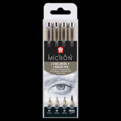 Set de 4 Pigma micron gris froid