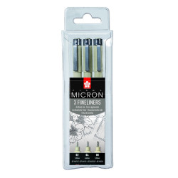 Sets de Feutres Pigma Micron Sakura - Set de 8 gris