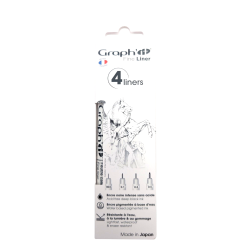 Pochette de 4 Feutres fin liner Graph'it