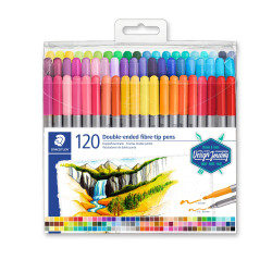 Etui de 120 feutres de coloriage double pointe Edition Design Journey