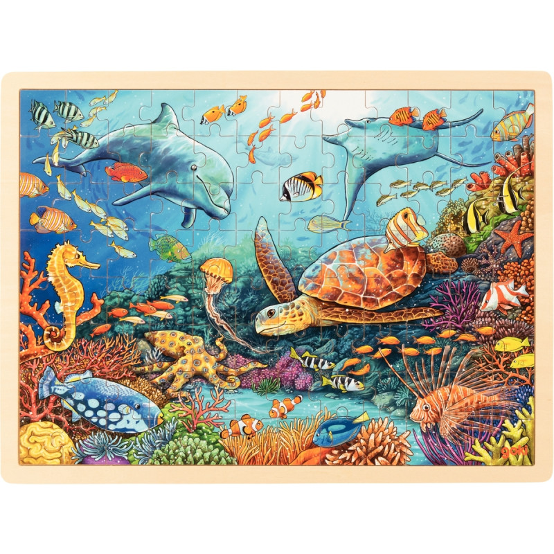 Lot de 4 puzzles à cadre en bois 96 pièces, thèmes divers (lot n°1)