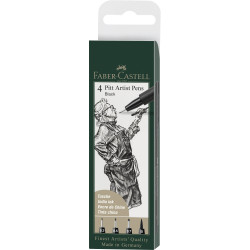 Pochette de 4 feutres Pitt artist Pen Assortiment Noir