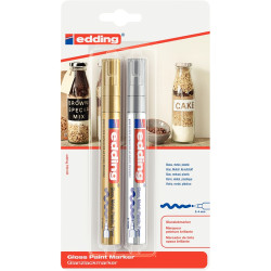 Blister de 2 marqueurs 750 or / argent