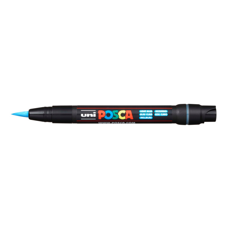 Marqueur POSCA pointe pinceau PCF350 à l'unité - Bleu Clair