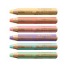 Crayons de couleurs woody 3 in 1 mine extra-large couleurs pastel à l'