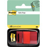 Carte de 50 index post-it repositionnables format 25,4 x 43 mm rouge