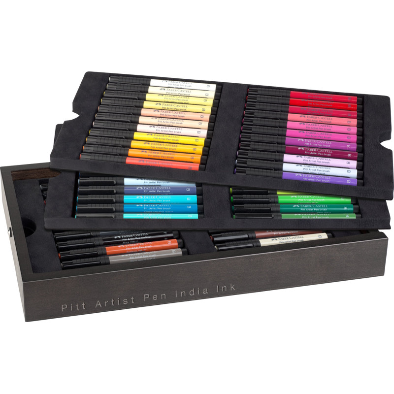Coffret en bois de 66 feutres Pitt Artiste Pen
