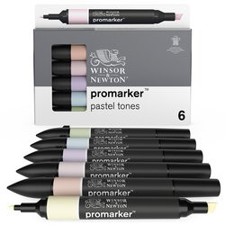 Marqueur Promarker assortiment 6 tons pastels