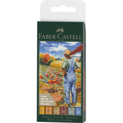 Boîte de 6 Feutres Pitt Artist Pen Couleurs d'Automne