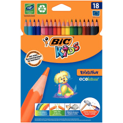 Étui de 18 crayons de couleur Évolution assortis