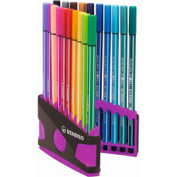 Etui Colorparade de 20 feutres de dessin pointe moyenne STABILO Pen 68