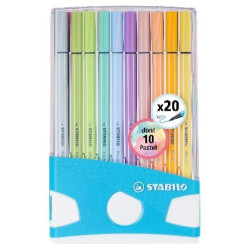 Etui Colorparade de 20 feutres de dessin pointe moyenne STABILO Pen 68