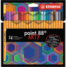 Pochette de 24 stylos-feutres pointe fine STABILO point 88 ARTY