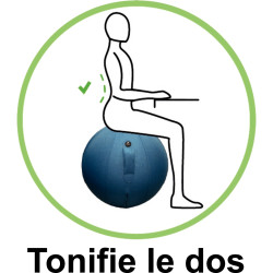Ballon d'assise ergonomique jaune safran
