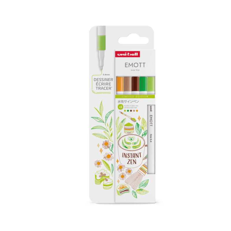 Set de 5 feutres Emott "Instant Zen"