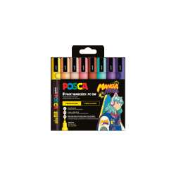 Set 8 marqueurs Posca PC5M assortis -Edition limitée Manga - Uni-ball