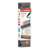 Stylo-feutre pointe moyenne Stabilo Point 68 - Click box de 10 stylos-