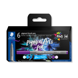 Set de 6 feutres Pigment Brush 371 Bleus et Violets