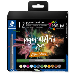 Set de 12 feutres Pigment Brush couleurs nature