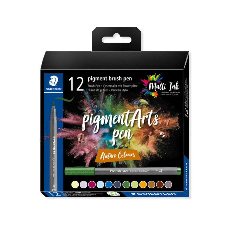 Set de 12 feutres Pigment Brush couleurs nature