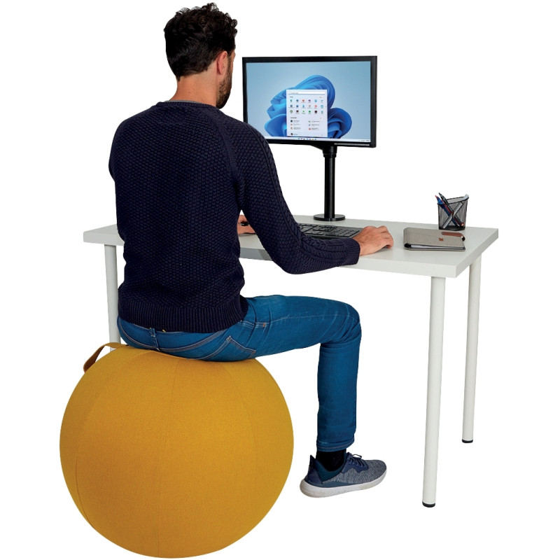 Ballon d'assise ergonomique jaune safran