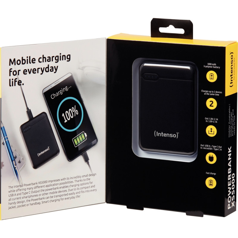 Batterie de secours Intenso XS 5000 mAh noire