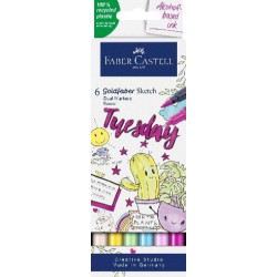 Pochette de 6 Sketch Marker Goldfaber - Kawaii