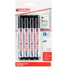 Blister de 4 marqueurs tableaux blancs 660 noirs