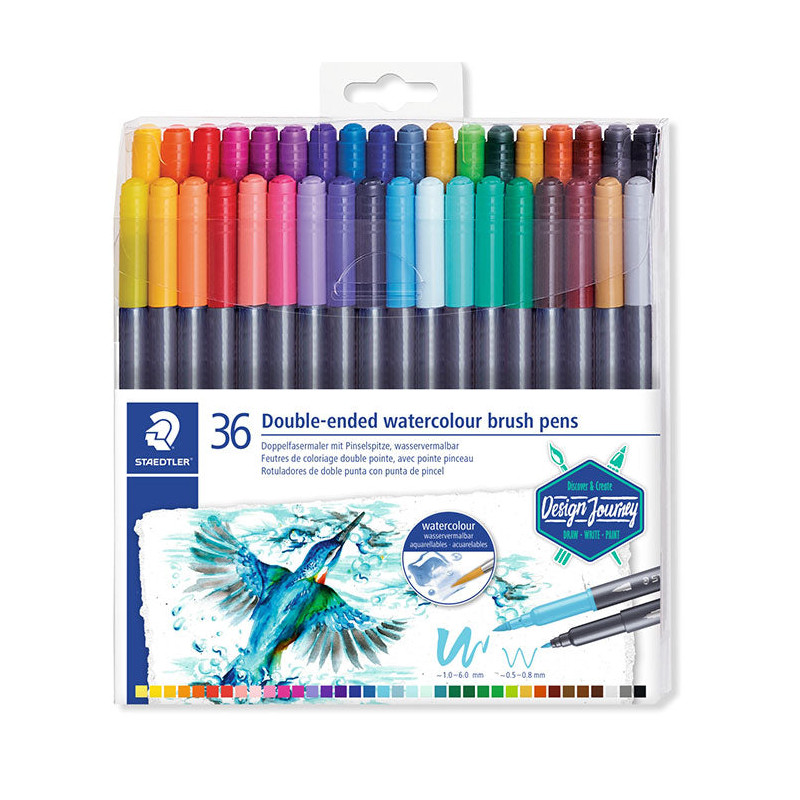 Etui de 36 feutres aquarelle Design Journey