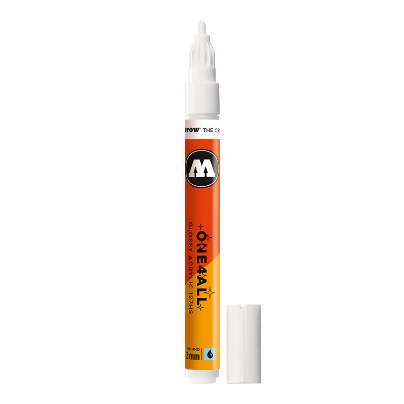 Marqueur Molotow ONE4ALL 127HS, 227HS & 327HS noir et blanc brillant -