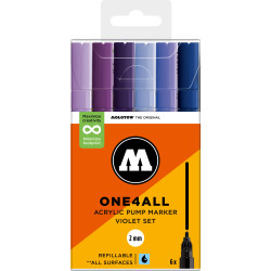 Set de 6 marqueurs Molotow 127HS assortiment violet