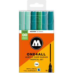 Set de 6 marqueurs Molotow 127HS assortiment turquoise