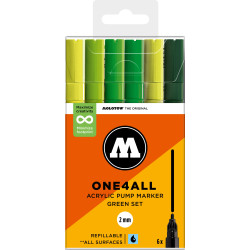 Set de 6 marqueurs Molotow 127HS assortiment vert